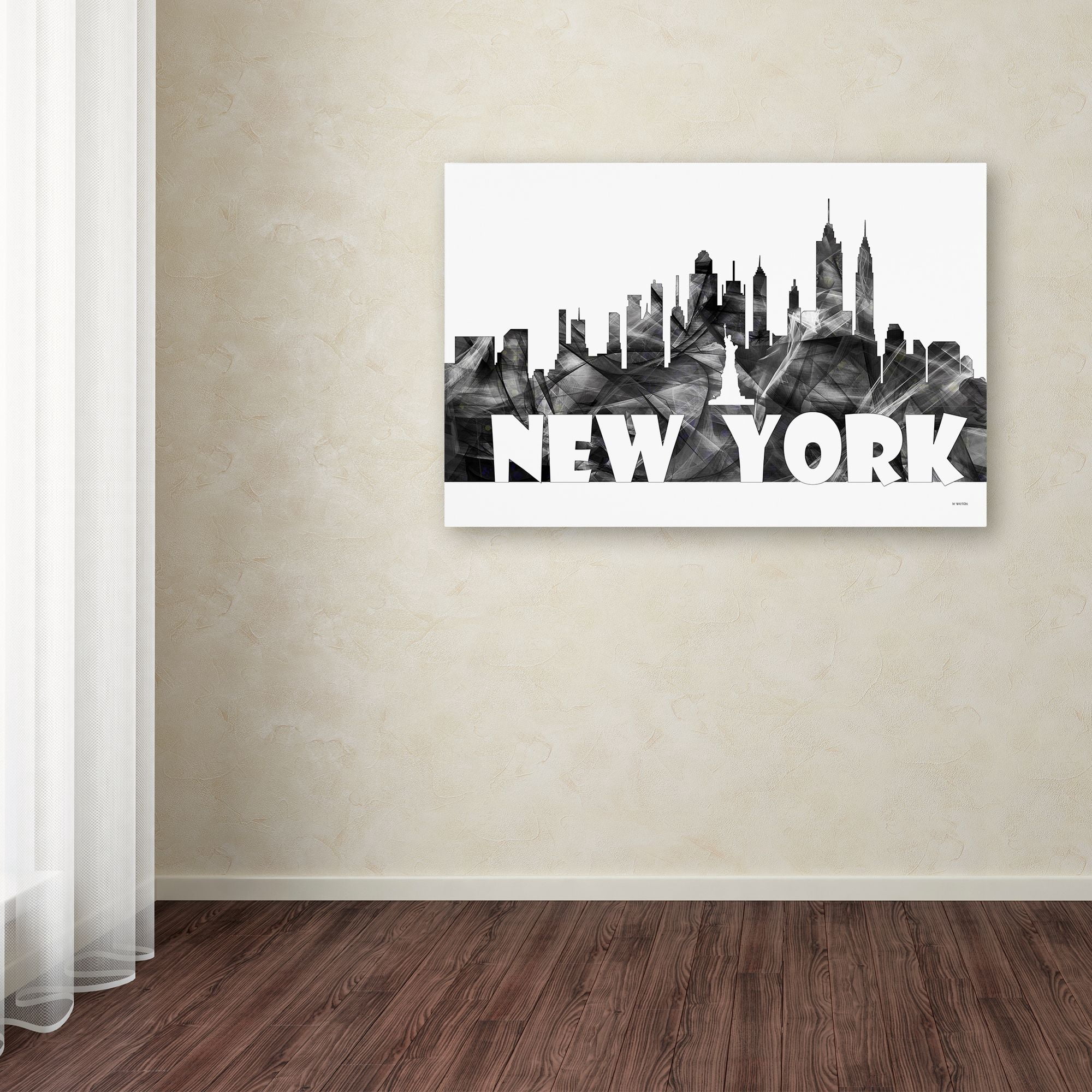 Trademark Fine Art 'New York New York Skyline BG-2' Canvas Art by Marlene Watson