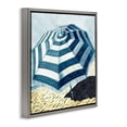 thumbnail image 3 of Stupell Industries Striped Beach Umbrella Landscape Painting Gray Floater Framed Canvas Art Print Wall Art, 18 x 18, 3 of 9