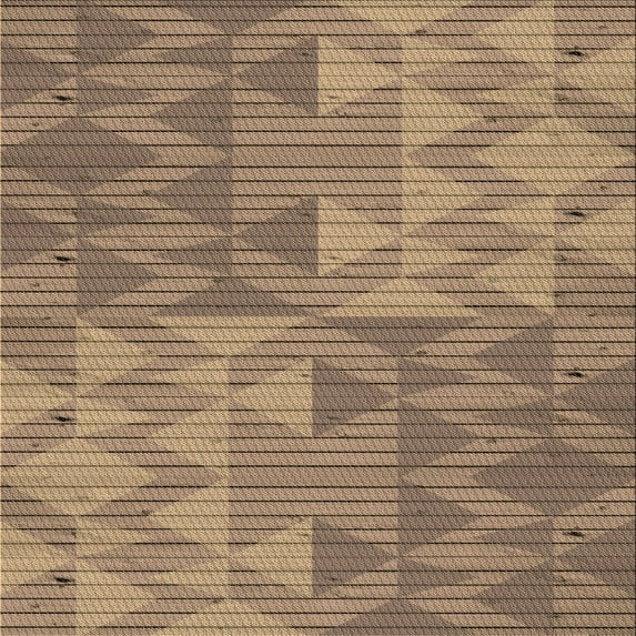 Ahgly Company Machine Washable Indoor Square Transitional Sienna Brown Area Rugs, 5' Square