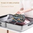 thumbnail image 3 of FORMRS Makeup Bag Travel Cosmetic Organizer for Women Fold Flat Zipper Pouch with Handle, Green Mountains, 3 of 8
