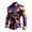Purple@GC@, variant on CONZONE Men's Buttons Down Shirts Long Sleeve Mardi Gras Shirts For Men Trendy Carnival Skeleton Graphic Lapel Soft Lightweight Tops