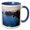 Blue/White, variant on 3drose, Portugal, Madeira, Ponta De Sao Lourenco. Cliff Along Sea., 11oz Two-tone Red Mug