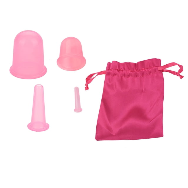 Aide au Massage Corporel, 4 Pcs/ensemble Ventouses en Silicone Anti-Cellulite Design Convivial