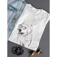 thumbnail image 3 of Cute Hipster Dog With Moustache And Glasses Sketch Graphic Women White T-Shirt, Female Medium, 3 of 4