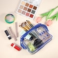 thumbnail image 4 of 2 piezas de bolsa de maquillaje impermeable para mujeres para vacaciones, camping, baño y gimnasio, azul, 4 of 6