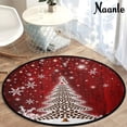 thumbnail image 2 of Christmas Anti Fatigue Round Area Rug, Coffee Christmas Tree Non Slip Absorbent Comfort Round Rug Floor Carpet for Entryway Living Room Bedroom Sofa Home Decor, 3' in Diameter, 2 of 7
