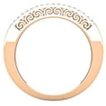 thumbnail image 3 of Dazzlingrock Collection Round White Diamond Double Row Wedding Band for Women (0.20 ctw, Color I-J, Clarity I2-I3) in 10K Rose Gold, Size 4.5, 3 of 6