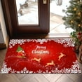 thumbnail image 5 of Cinvoph Christmas Front Door Rug ,Waterproof Merry Christmas Reindeer Ball Doormat, Sturdy Fade Non-Slip, Low Profile, Easy Clean Patio Porch Entryway Mat 16"x24", 5 of 6