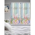 thumbnail image 3 of Easter Bathroom Window Curtain, Spring Rabbit Ear Eggs Floral Butterfly Wooden Light Filtering Coffee Kitchen Curtains, Bedroom Living Room Curtains 2 Panel 84"x63", 3 of 6