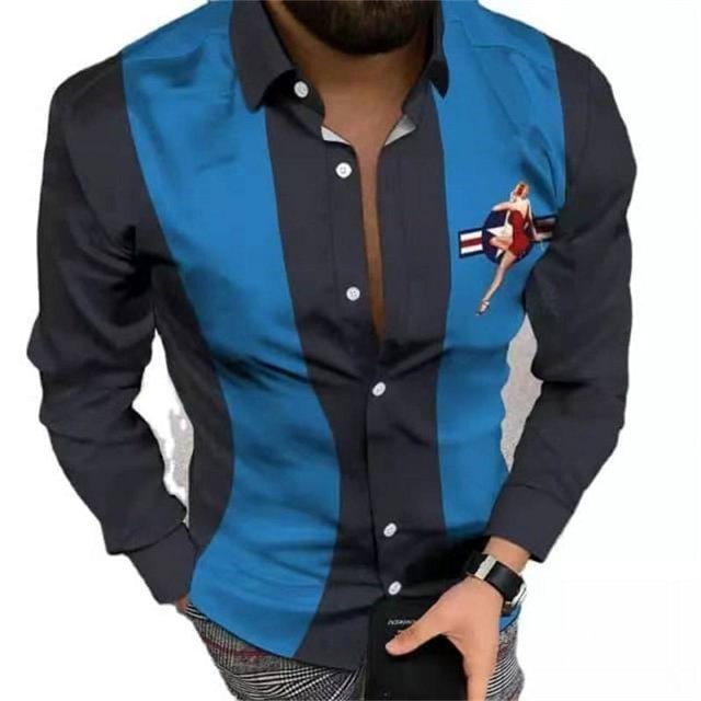 Camisa con estampado de leopardo para hombre, diseño de cadena a cuadros, moda urbana, ocio, deportes al aire libre, primavera y verano