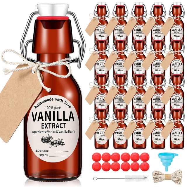 Set de botellas de vidrio con tapa abatible Vesici Vesici Amber 240 ml x8