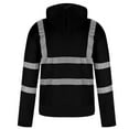 thumbnail image 3 of Pitauce Mens Hi Vis Hoodies, Zip Up Safety Jacket with Reflective Strips, High Visibility Work Hoodie for Construction (Available in Big & Tall), 3 of 6