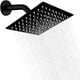 thumbnail image 1 of Regadera Cuadrada Baño 8 Solvex Negro Mate + Brazo Chapetón, 1 of 5