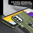 thumbnail image 4 of Allytech for Samsung Galaxy A14 5G Phone Case with Ring Holder, Anti-Fingerprint Non-slip Anti-Drop Heavy Duty Corner Protection Rotating Ring Stand Cover Case for Samsung A14 Phone 6.6", Green, 4 of 9