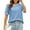LightBlue, variant on YOGAFOX Women's Short Sleeve Striped 2025 Tee Shirts Color Block Loose Casual Tops(White-M)