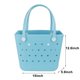 thumbnail image 2 of Bolsa de playa UekekiCG de goma impermeable, lavable al agua, azul, 2 of 2