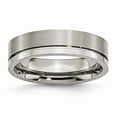thumbnail image 1 of 6 mm Titanium Grooved Brushed & Polished Band - Size 8, 1 of 1