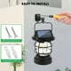 thumbnail image 4 of Faro colgante solar Luz vintage exterior | Lámpara impermeable para el jardín del jardín | Solar recargable/USB, sensor automático, negro, 6,3"x4,7", construcción ABS duradera, 4 of 6