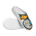 thumbnail image 3 of Picia Cute Sunflower Blue Duck for Women's Lamb-hug Comfy Fleece House Slippers Memory Foam, Slip-on House Shoes Indoor Outdoor-46/47, 3 of 7