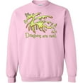 thumbnail image 2 of Inktastic Dragons Are Real Cute Leafy Sea Dragon Adult Sweatshirt, 2 of 4
