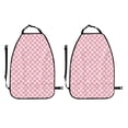 thumbnail image 2 of Kdxio Irregular Plaid Print 2 Pack Car Kick Mat Seat Cover Back Protector Mat with Pockets for Organizer Backseat Protector and Storage Anti Kick Pad for Vehicles, 2 of 9