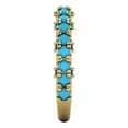 thumbnail image 4 of 3.13 ctw Wedding Band for Women - 18K Yellow Gold Simulated Turquoise Stackable Eternity Ring, 4 of 6