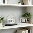 thumbnail image 1 of Métal Calendrier à Rabat en Calendrier de Table en Fer avec Finition Dorée Décoration de Bureau Réutilisable et Ornement Artisanal (1Pcs) JASKFLY, 1 of 7