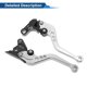 thumbnail image 5 of Palancas de freno y embrague cortas Unique Bargains para Aprilia Tuono V4R 2011-2016, palanca de freno ajustable en 6 posiciones, aleación de aluminio T6 6061, tono plateado, 5 of 7