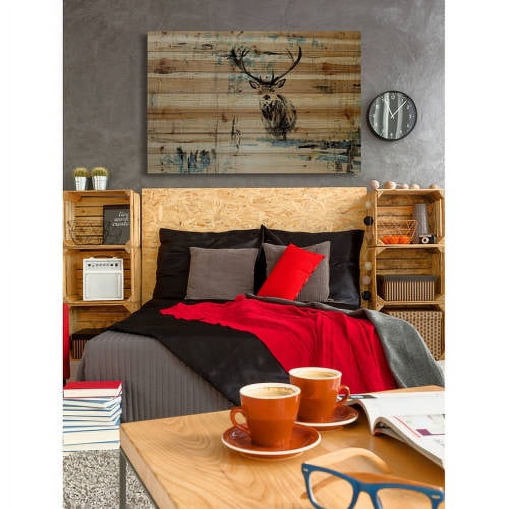 "Looking for the Herd" Painting Print on Natural Pine Wood