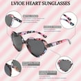 thumbnail image 3 of LVIOE Heart Sunglasses for Women, Polarized Heart Shaped Sunglasses with UV Protection Heart Style Retro Glasses for Shopping, 3 of 5
