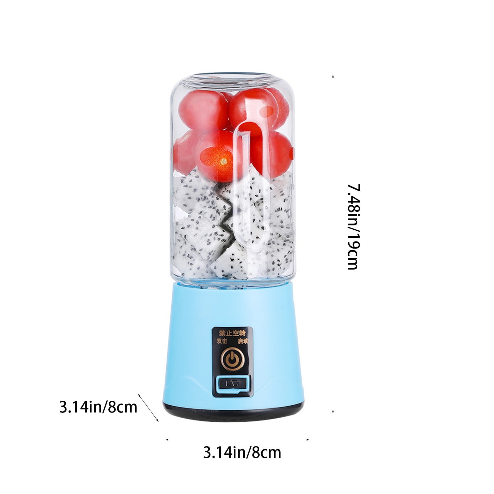 Portable Electric Juicer Cup, USB Rechargeable Mini Blender Bottle Wireless Fruit Mixer Smoothie Maker Leak Proof Travel Juice Machine Personal Drink Blender Cup Kitchen Juicer
