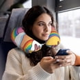 thumbnail image 6 of Memory Foam Travel Neck Pillow For Airplane Car Home Portable Soft Plush Removable Washable Cover Neck Support Pillows Rainbow Cloud Axolotl, 6 of 8