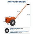 thumbnail image 2 of Gaderth Panel Dolly with Extended Handle, 660 LBS Capacity, Panel Cart with Extended Handle, Heavy Duty Drywall Cart with 10" Solid Rubber Wheels, Panel Cart for Sheetrock Plywood & Doors Transport, 2 of 7