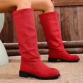 thumbnail image 4 of Womens Casual Winter Knee High Boots Low Heel Suede Sleeve Comfortable Versatile Shoes Low Heel Fall Slouchy Winter Boots, 4 of 6