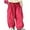 Hot Pink, variant on VERUGU Kids Solid Color Drawstring Shorts Baby Girl Pockets Cargo Pants Length Pants Beige 5 Years