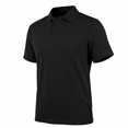 thumbnail image 6 of Men Polo Shirts Solid Color Summer Casual Knit Short Sleeve Button Down with Pattern Business Collar Breathable Golf Shirts for Men Black L, 6 of 7