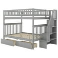 thumbnail image 5 of imerelez Full over Full Bunk Bed with Two Drawers and Storage, Gray, 5 of 9