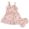 Little Lass Baby Girls 2-pc. Floral Ruffle Dress Set 18 Months Ivory white/pink