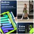 thumbnail image 4 of Case for iPad mini 6th Gen 8.3" 2021, Rugged Shockproof Case with Crossbody Strap & Pencil Holder [360° Rotating Hand Strap] & Stand, Case for iPad mini 7th (A17 Pro) 2024 8.3", Black+Olive, 4 of 10