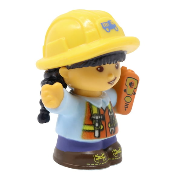 Replacement Part for Collectible Fisher-Price Little People Work Together Construction Site Road Work Playset DXB23 - Replacement Asian Female Girl Dumptruck Driver Figure - carrying Radio