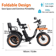 thumbnail image 5 of Electric Tricycle with Wide Tires, Electric Tricycle with Passenger Seat, Low Step-Through Cruiser Bike 48V 15Ah Peak 1350W 3 Wheel Ebike Aluminum alloy frame with Removable Battery 7-Speed Tricycle, 5 of 9