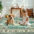 thumbnail image 2 of Wonnitar Floral Medallion Area Rug - 8x10 Area Rugs for Living Room Large Bedroom Rug, Turkish Printed Non Slip Non Shed Office Carpet for Dining Room Nursery Bathroom, Sky/Baby Blue, 2 of 8
