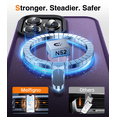 thumbnail image 5 of Meifigno Magic Mag Series for iPhone 15 Pro Case, [Military Grade Protection & Compatible with MagSafe], Translucent Matte Back with Aluminum Alloy Keys Case for iPhone 15 Pro 6.1", Purple, 5 of 6