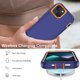 thumbnail image 5 of Funda para iPhone 13 con 2 protectores de pantalla, resistente y duradera, de 3 capas, con protección completa contra caídas y golpes, para Apple iPhone 13 de 6.1 pulgadas (azul oscuro/naranja), 5 of 8