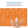 thumbnail image 6 of Disketp Gaming Mouse Pad Orange Glitter Pattern Large Mouse Mat Long Extended Desk Pad Non-Slip Rubber Mice Pads Stitched Edges Thin Pad (11.8x31.5 Inch), 6 of 8