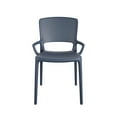 thumbnail image 5 of COSCO Outdoor/Indoor Stacking Resin Chair with Square Back and Arms, Navy, 2-Pack, 5 of 9