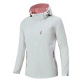 thumbnail image 2 of Windbreaker Jacket Women 2025 Fall Outdoor Lightweight Windproof Waterproof Hiking Travel Hooded Rain Jacket Outerwear, 2 of 4
