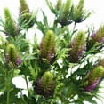 thumbnail image 2 of Viworld Real Size Artificial Thistle Flowers Real Touch 8 Stems Rustic Purple Thistle Decor Spray Eryngium | Sea Holly for Wedding Bouquet Centerpiece 26 inches, 2 of 6