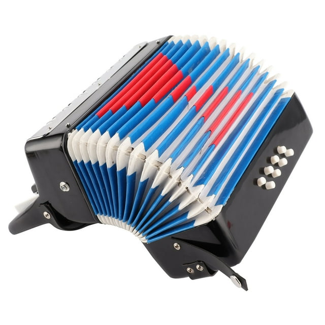 Fosa Kids Accordion Toy, 17 Keys 8 Bass Keyboard Mini Accordion Celluloid Coating Training Musical Reed Instrument Musical Instrument For Kids, Toddlers, Beginners
