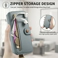 thumbnail image 5 of ELEHOLD Case for Samsung Galaxy A53 5G, RFID Blocking Zipper Leather Wallet Stand Case with Card Slot & Wrist Strap & Ring Holder,Blue, 5 of 10
